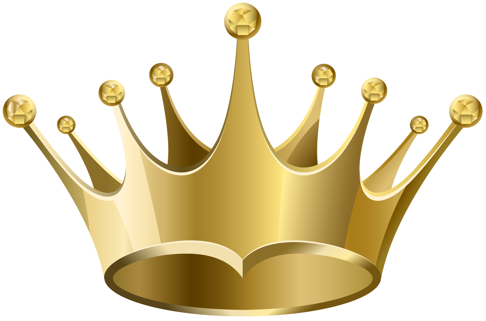 a gold crown on white background