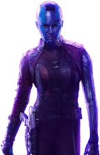 an image of a woman with blue hair