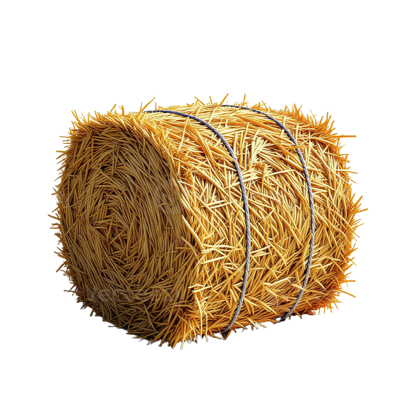 hay bale on a white background