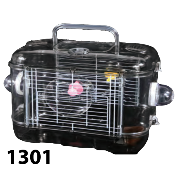 a small bird cage with the top open