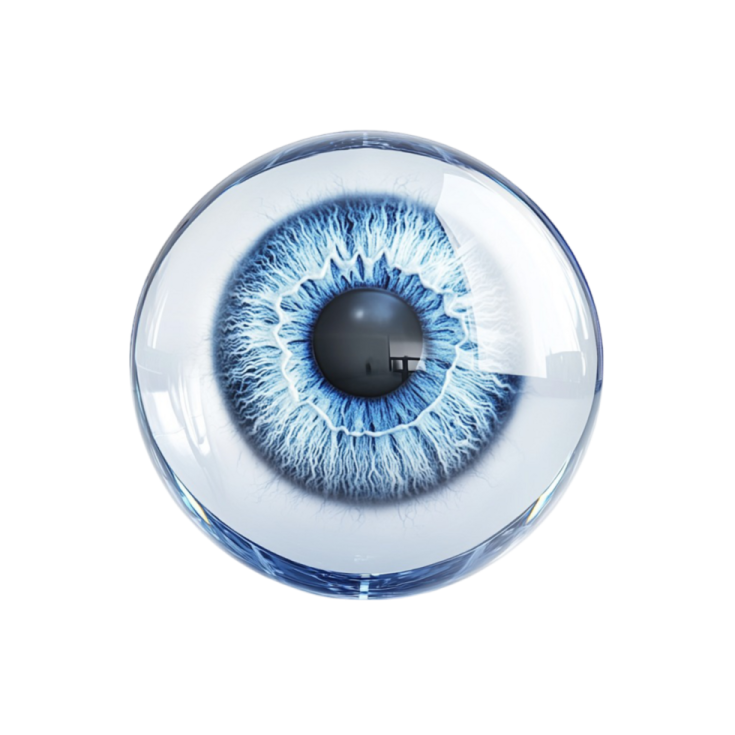 a close up view of a blue eye