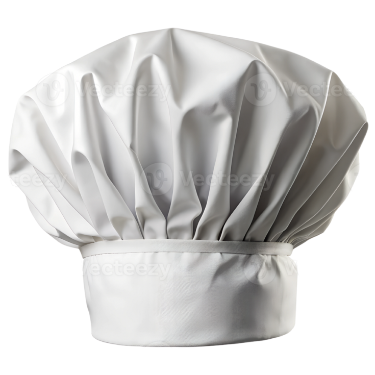 a chef's hat on a white background