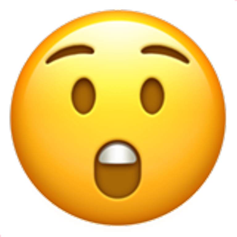 a yellow smiley face with an open mouth