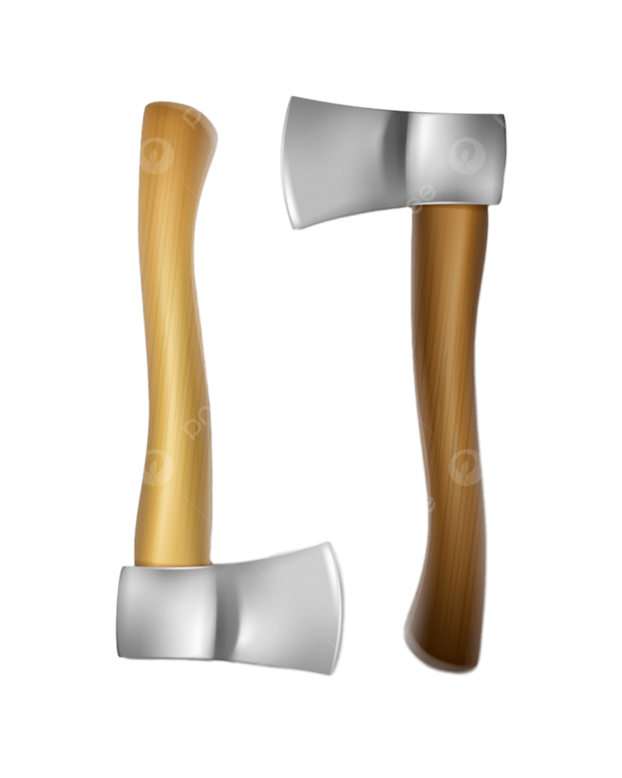 two axes on a white background