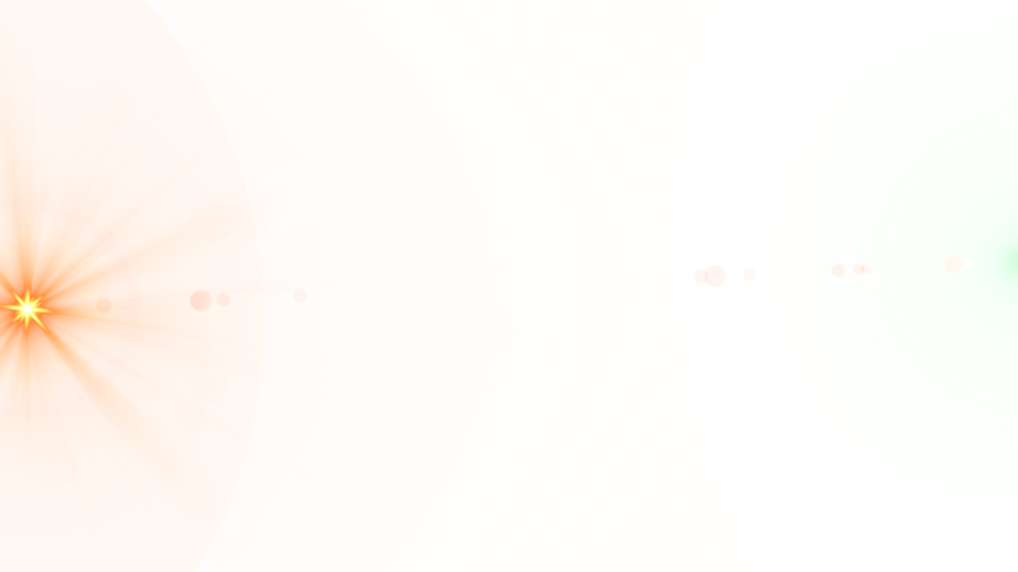 a white background with yellow and green lights