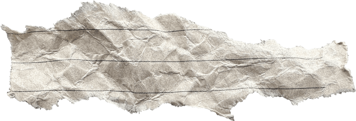 a piece of paper that has been torn off