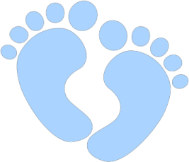 a pair of footprints on a white background