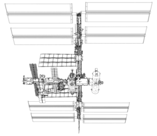 a drawing of the space station