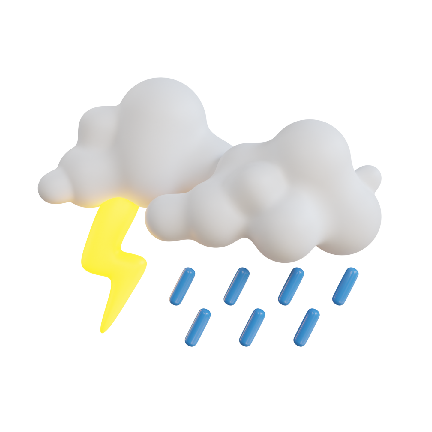 a cloud with two lightnings on it