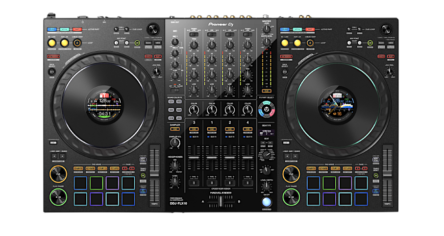 the pioneer dj controller is shown in this image