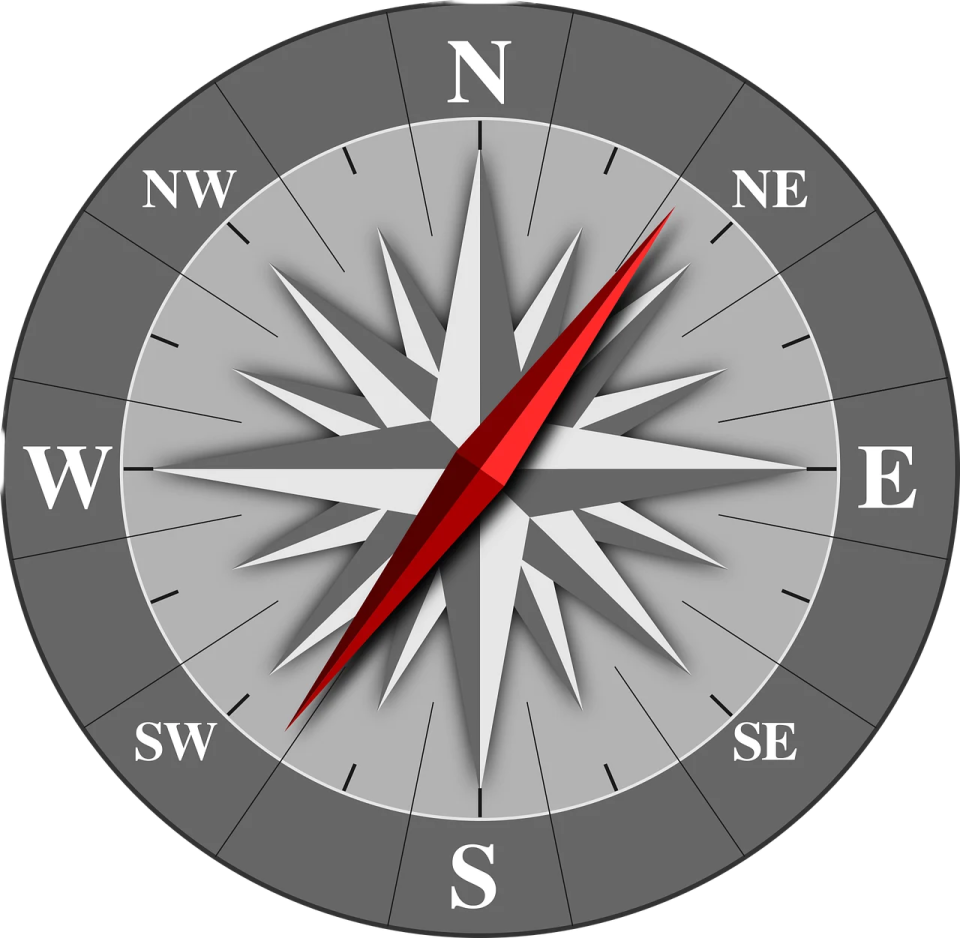 an image of a compass on a white background