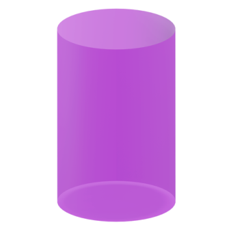 a purple cylinder on a white background