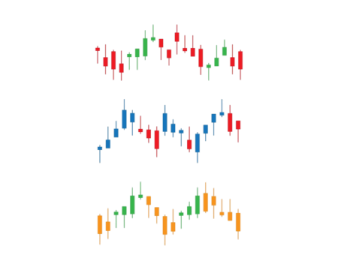 an image of candles and candles in different colors