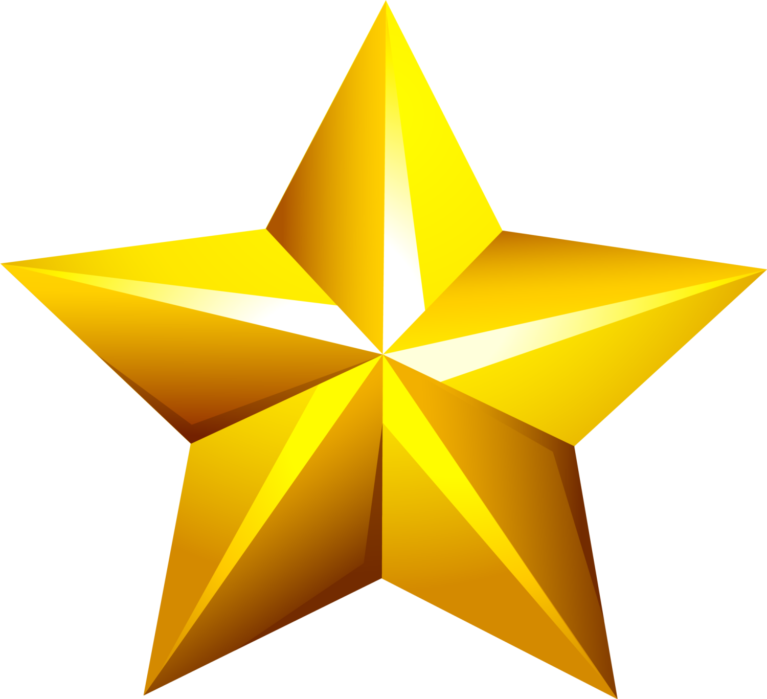 a gold star on a white background