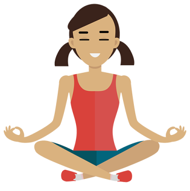 a woman sitting in a yoga pose