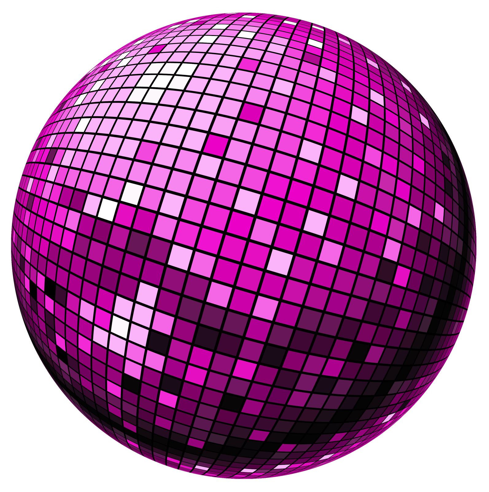 a purple disco ball on white background