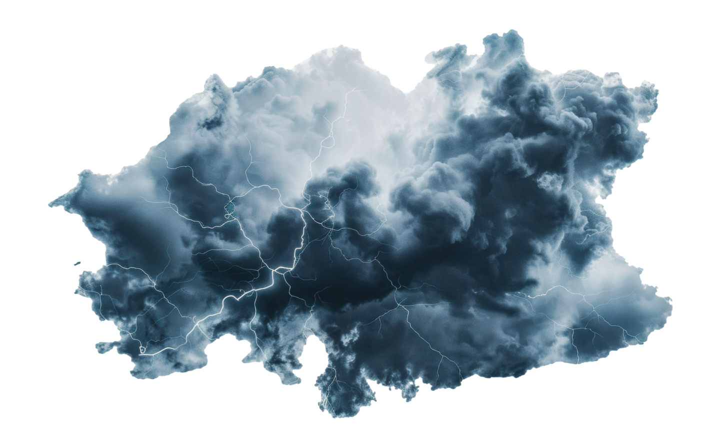 a cloud with lightning in the sky