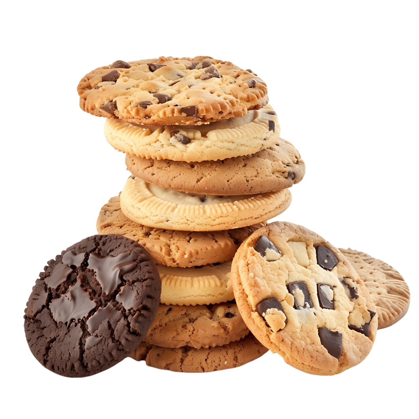 a stack of cookies