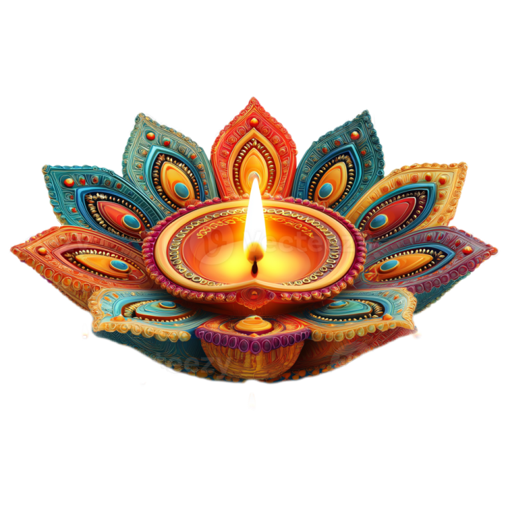 a colorful candle in the shape of a lotus