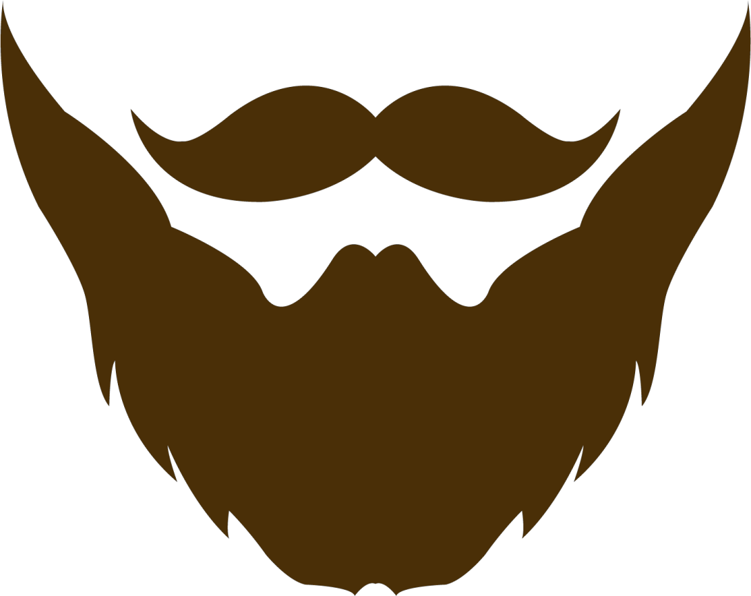 a silhouette of a man with a beard and mustache