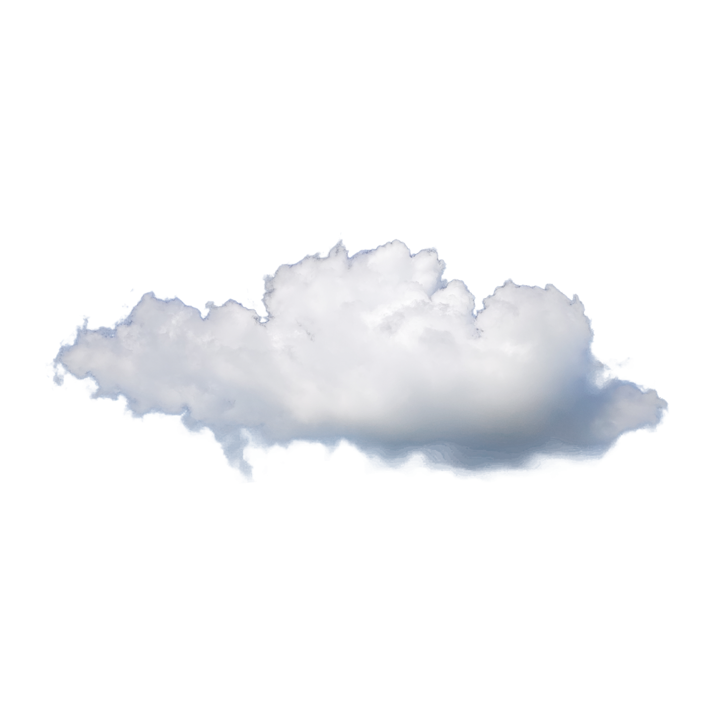 a cloud in the sky on a white background