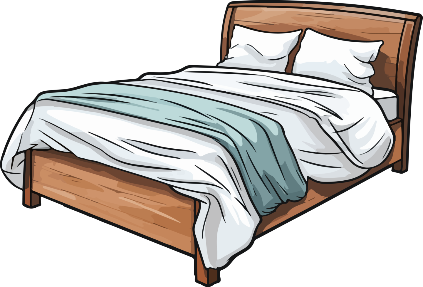 a bed with a blanket on it