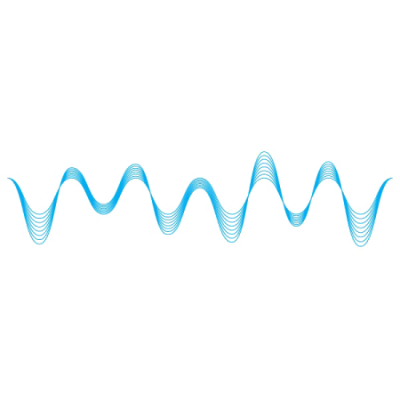 a blue wave on a white background