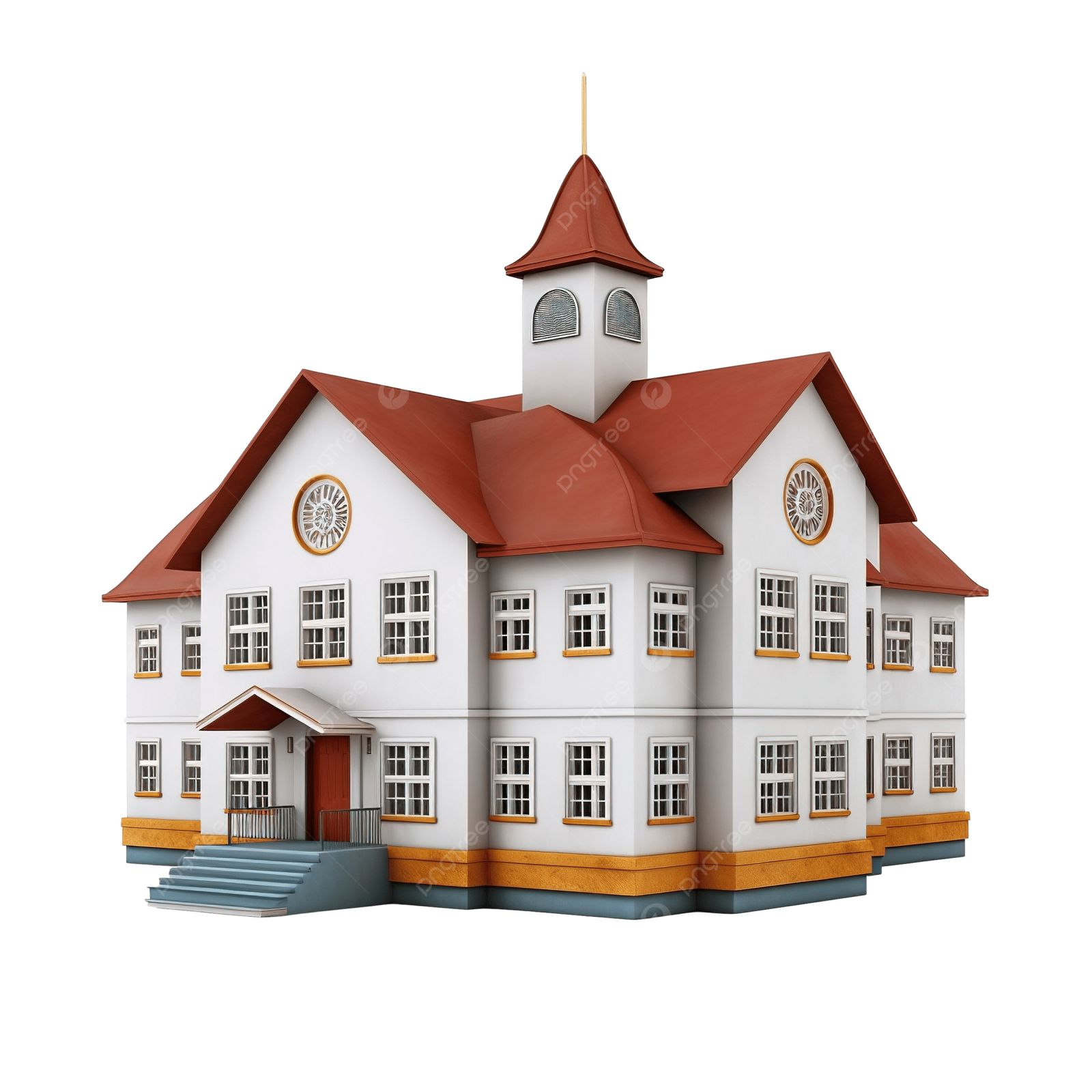 a small house with a clock on top of it
