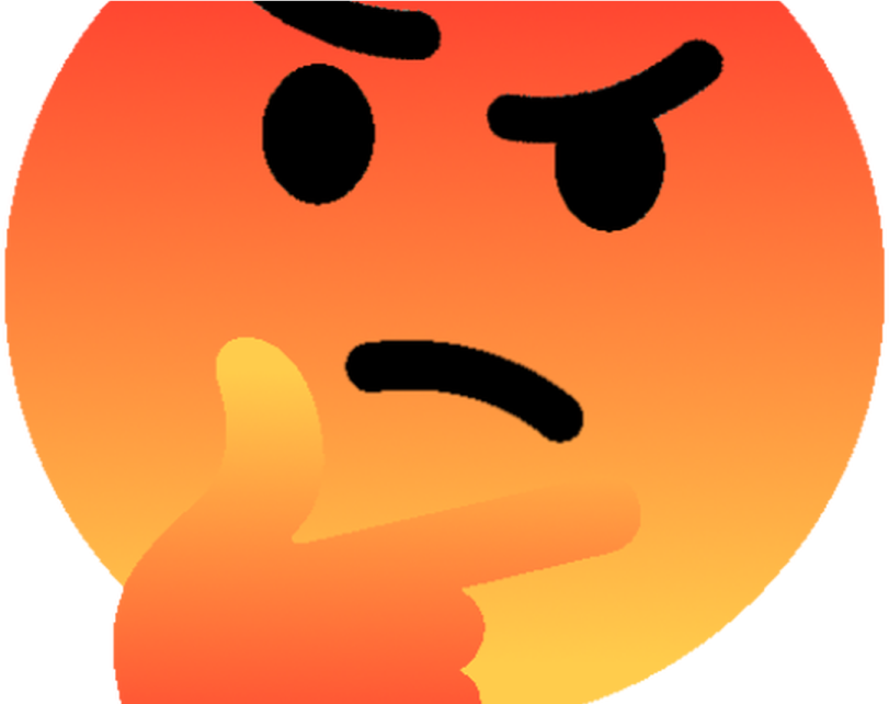 a smiley face with an angry expression