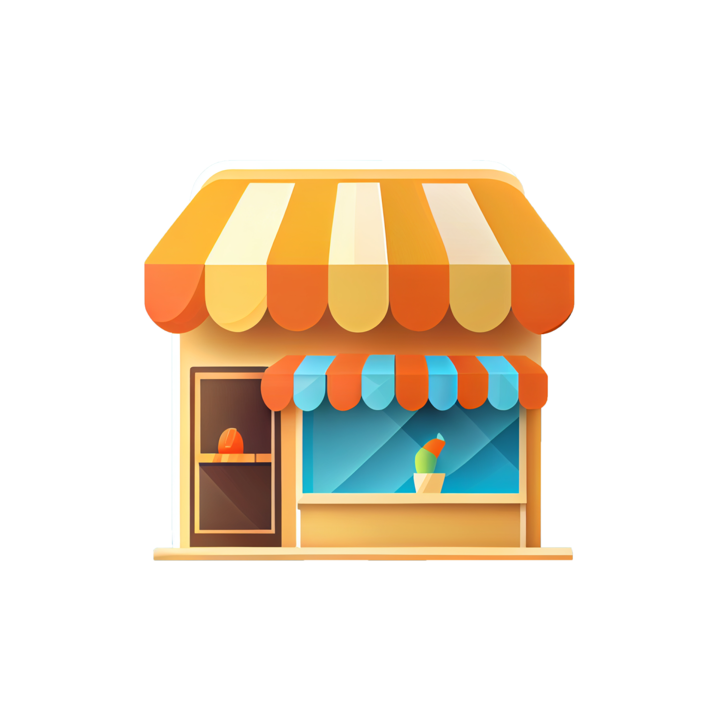 an illustration of a store with aws