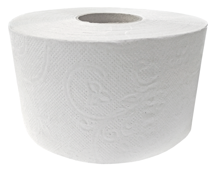 a roll of toilet paper on a white background