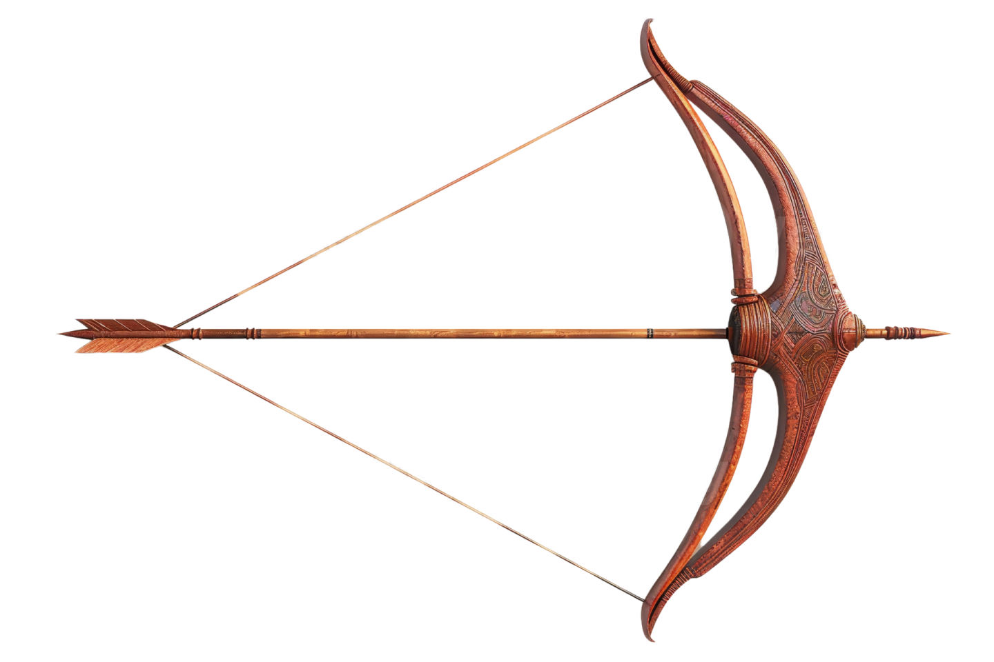 a bow and arrow on a white background