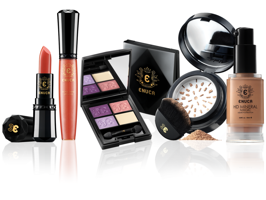 a variety of makeup products
