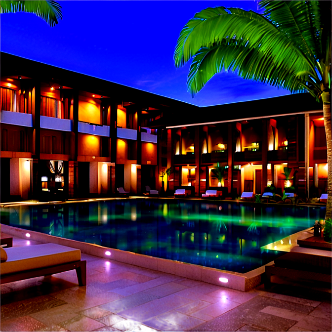 a large swimming pool