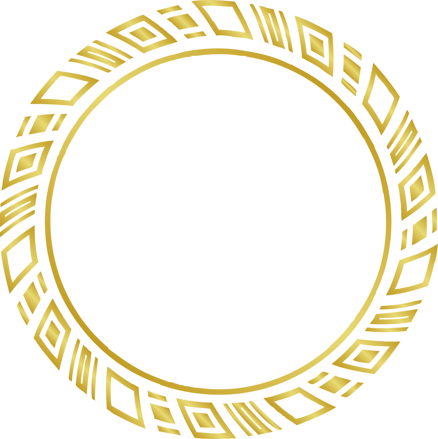 a circle with gold lines in the middle