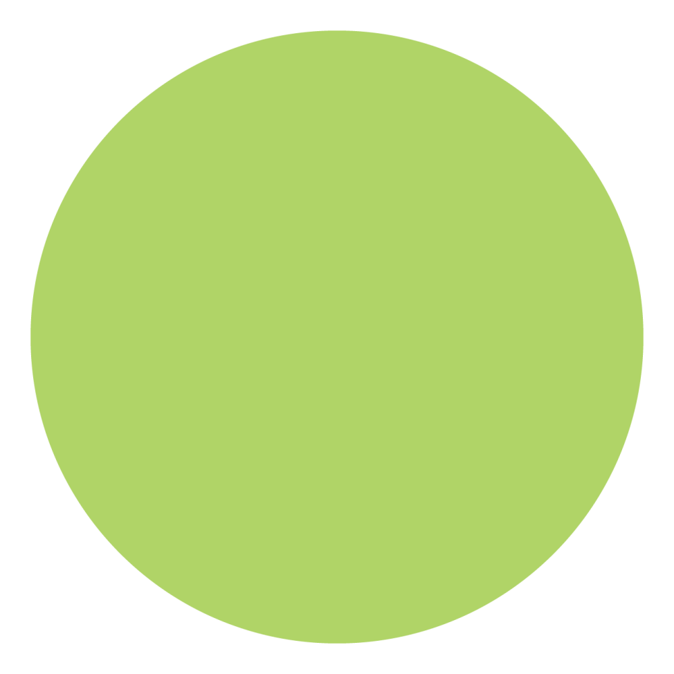 a green circle with a white background