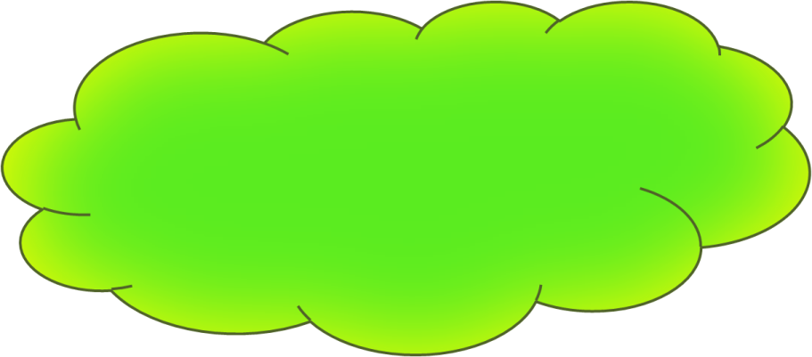 a green cloud on a white background