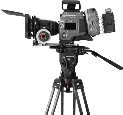 a blackmak video camera on a tripod
