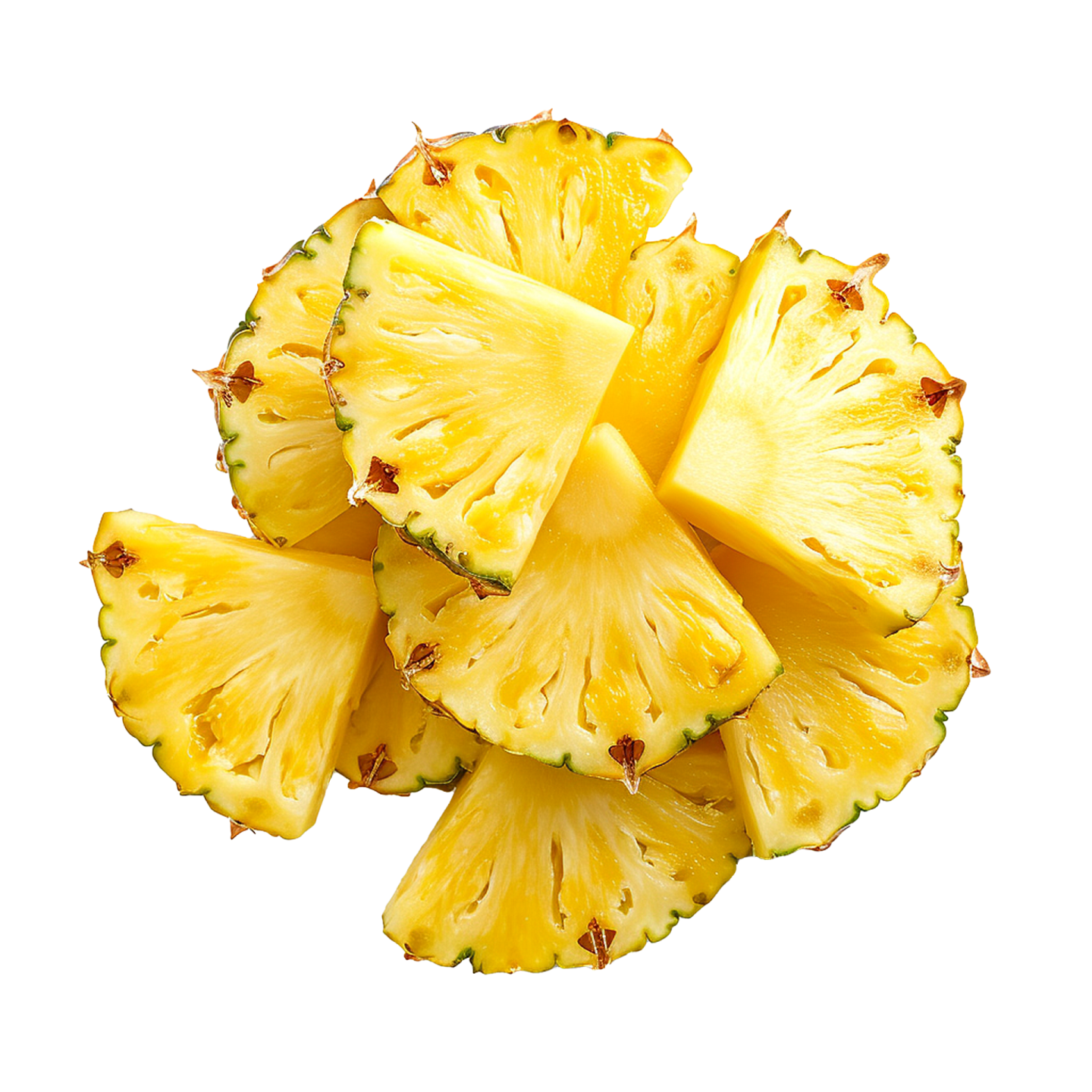 pineapples on a white background