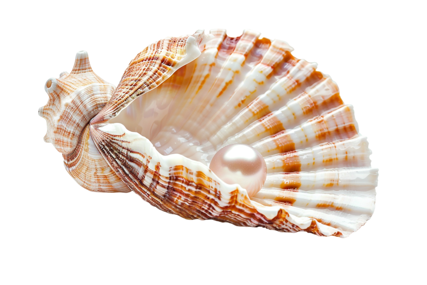 a sea shell on a white background