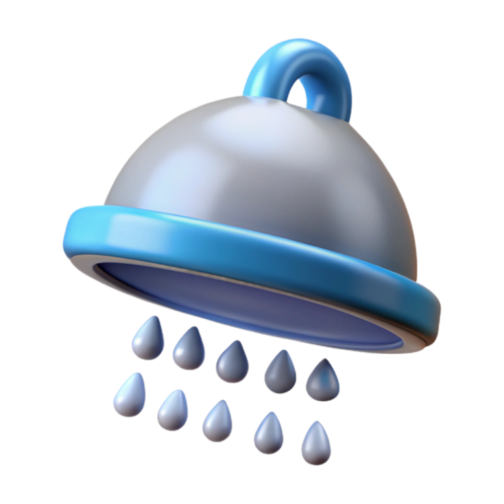 an image of a blue and white object