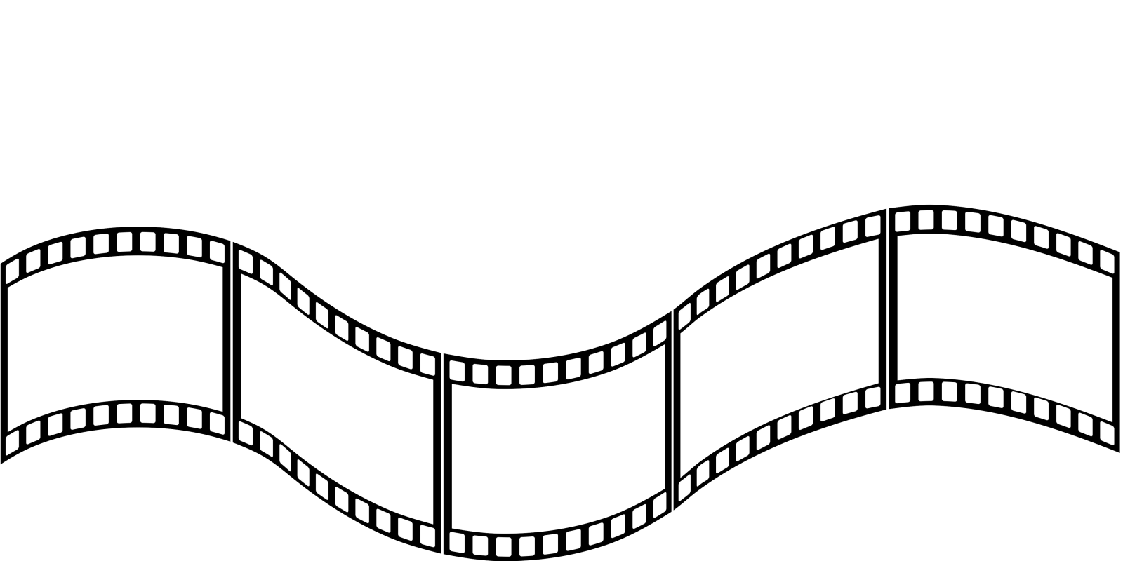 a film strip on a white background