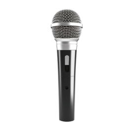 a microphone on a white background