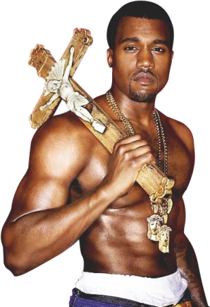 a man holding a cross in his hands