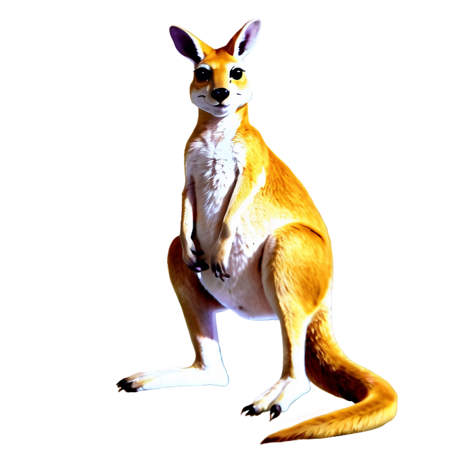 a small kangaroo standing on its hinds