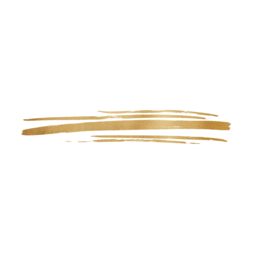 a gold brush stroke on a white background