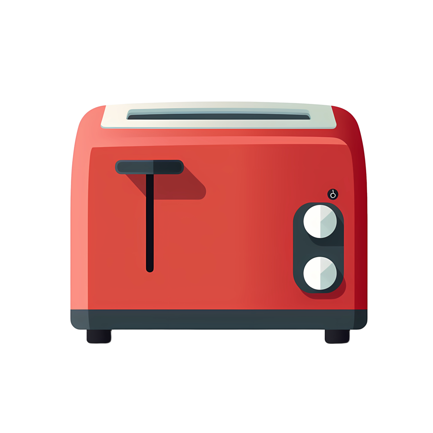 a red toaster on a white background
