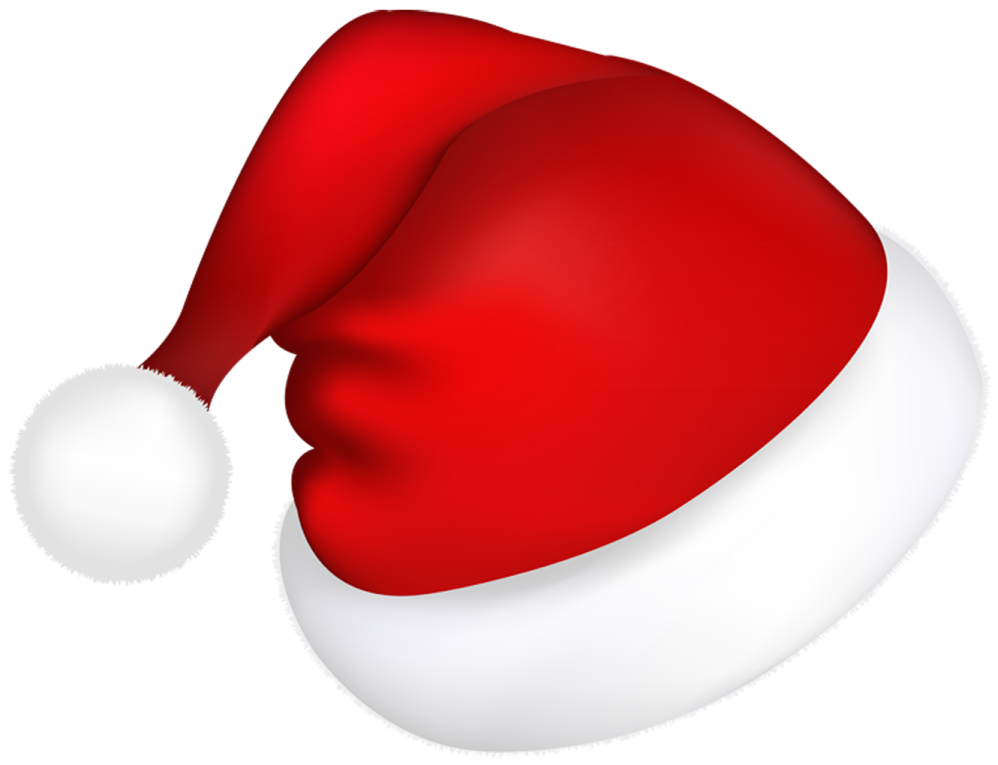 a red and white santa hat
