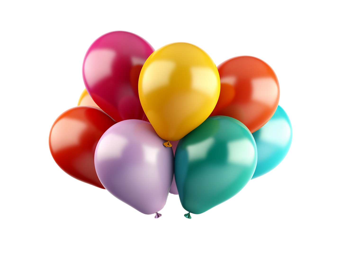 a bunch of balloons on a white background