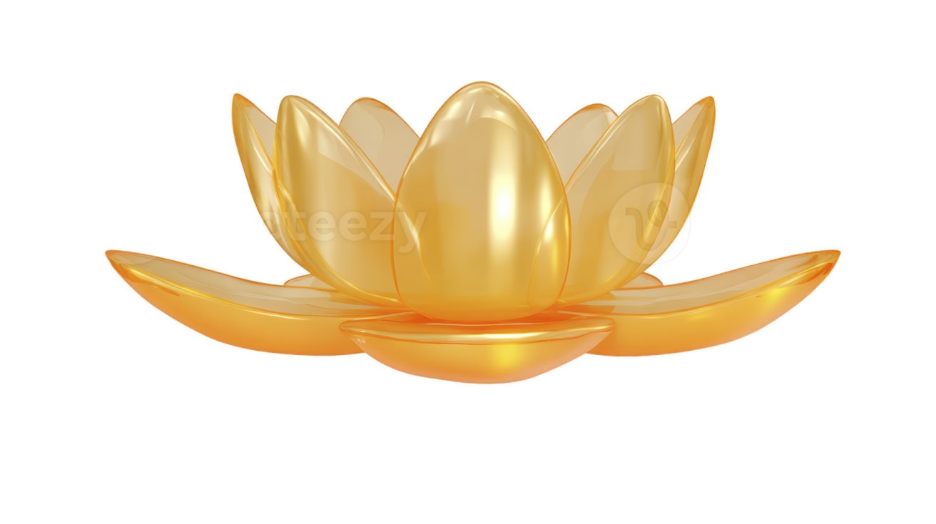 a golden lotus flower